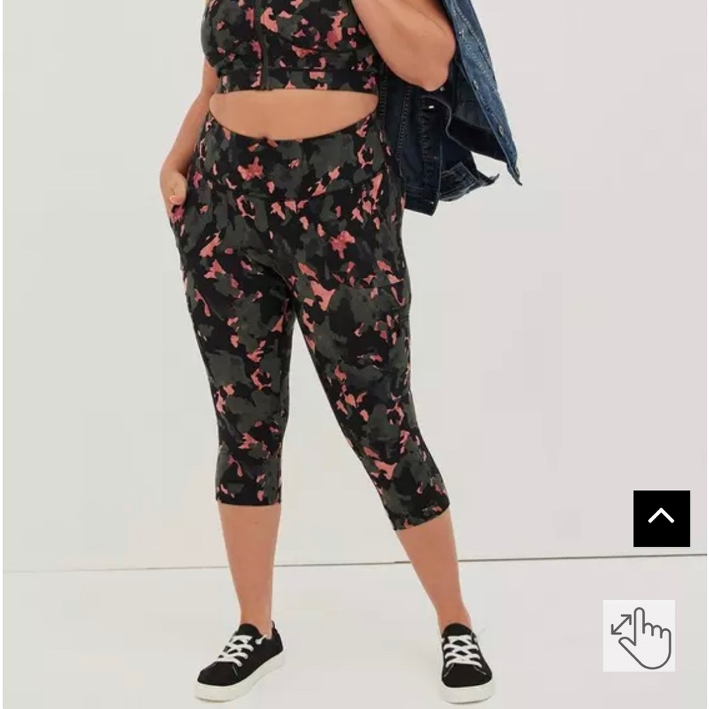 Torrid Happy Camper Capri Active Legging With Cargo Pocket